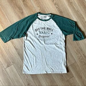 Vans 3/4 T shirt. Size medium